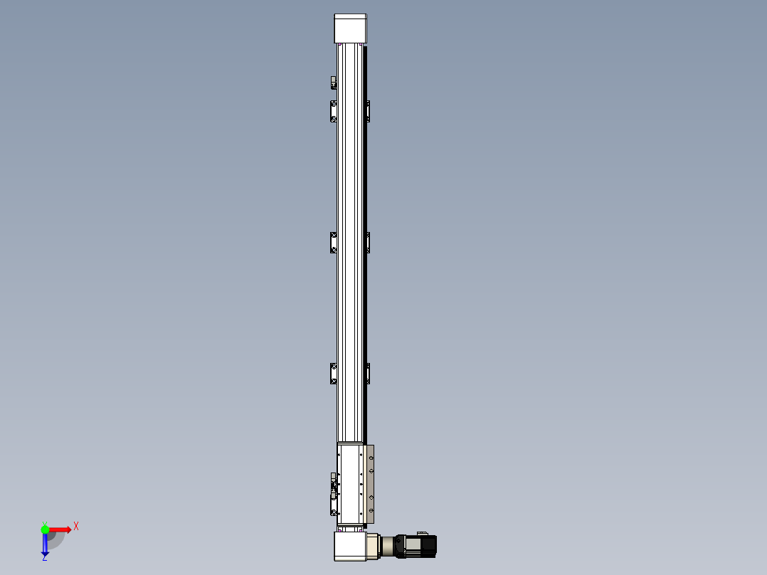 同步带滑台-欧规B8H-L176-S1200-L-ZP40-D3-N5俯视图