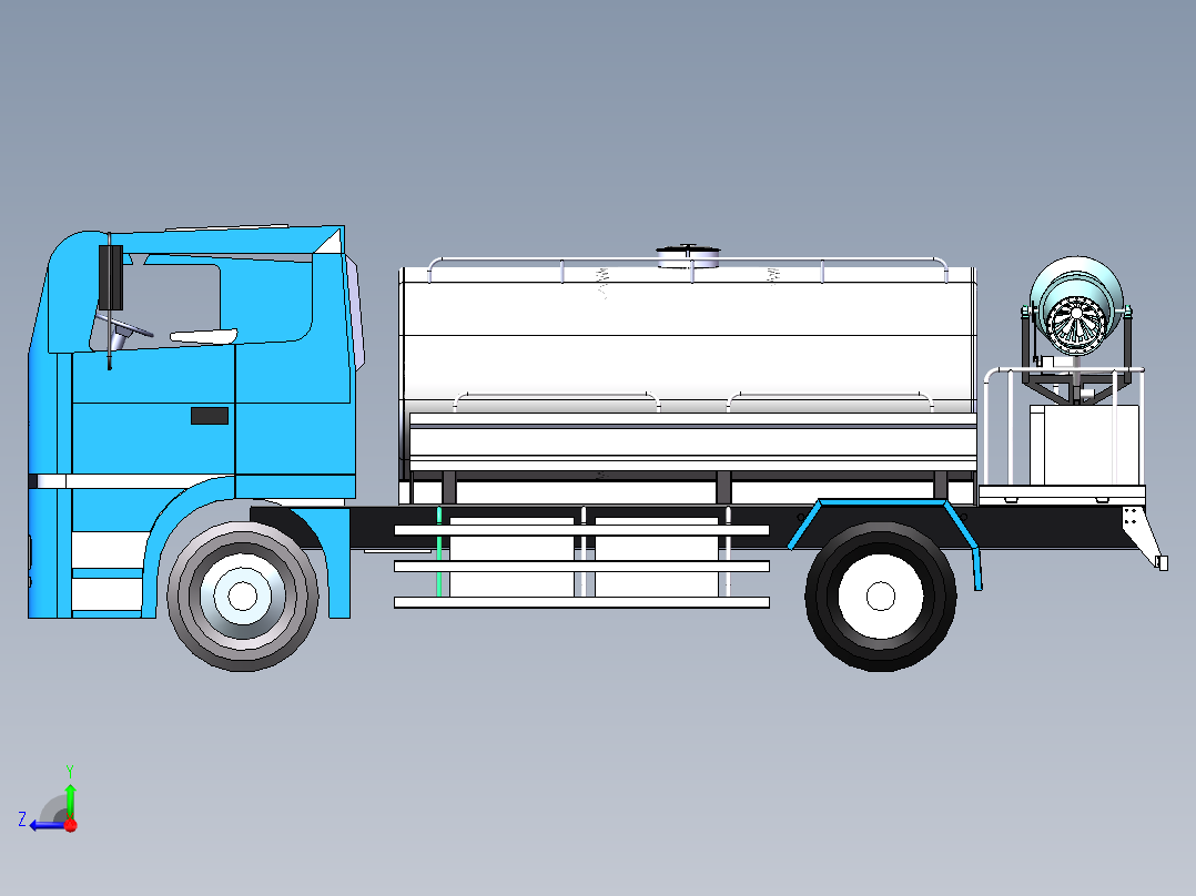 抑尘洒水车右视图