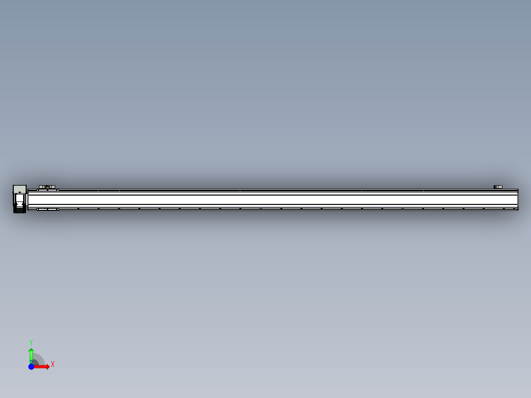 同步带滑台-半封闭B10H-L45-S2200-RU-P40-D3前视图