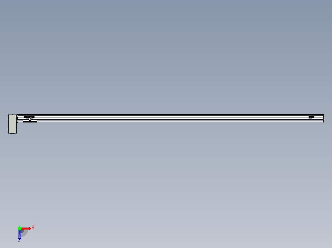 同步带滑台-半封闭B10H-L45-S2200-RU-P40-D3俯视图