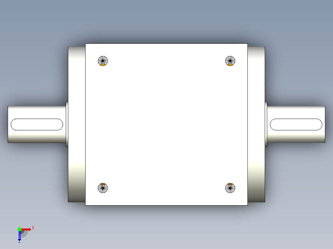 换向器PW140双轴-1 24-95-130-M8.stp俯视图