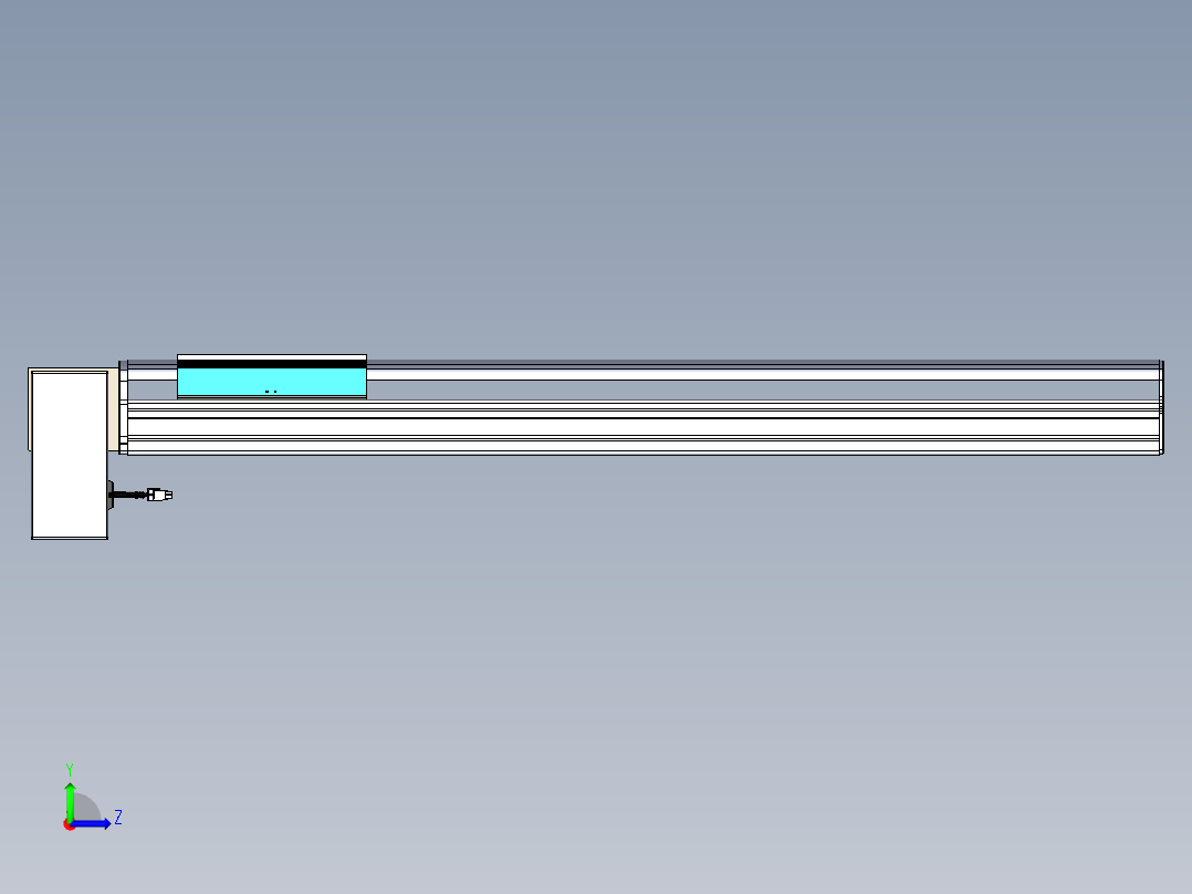 同步带滑台-半封闭B22H-L100-C-S850-LD-P75-D3-N5左视图