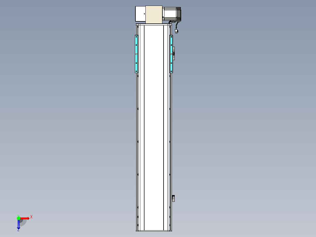 同步带滑台-半封闭B22H-L100-C-S850-LD-P75-D3-N5俯视图