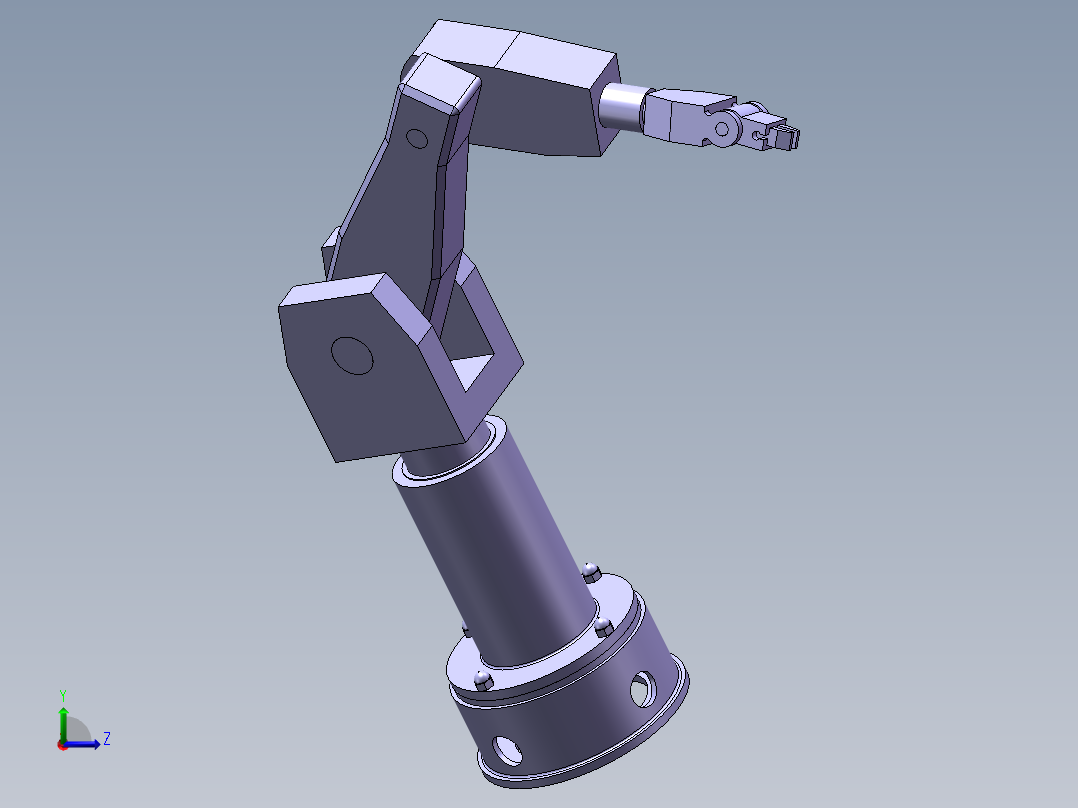 W282-六自由度焊接机械手设计-机械手左视图