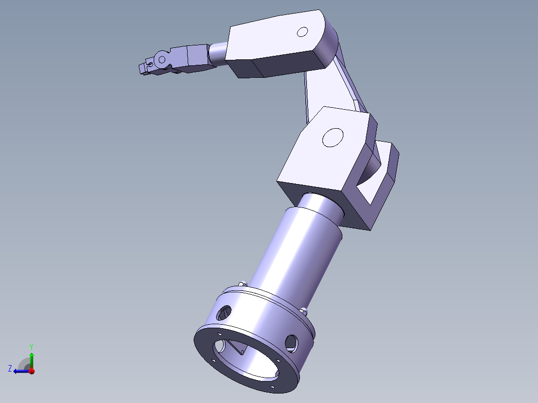 W282-六自由度焊接机械手设计-机械手右视图