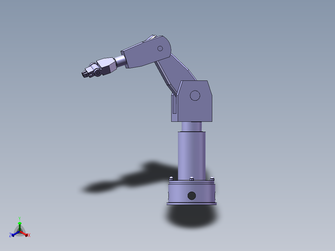 W282-六自由度焊接机械手设计-机械手正等轴测图