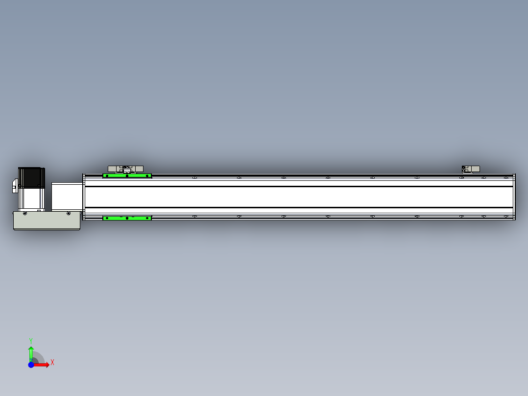 同步带滑台-半封闭B10H-L45-S750-L-P40-D3前视图