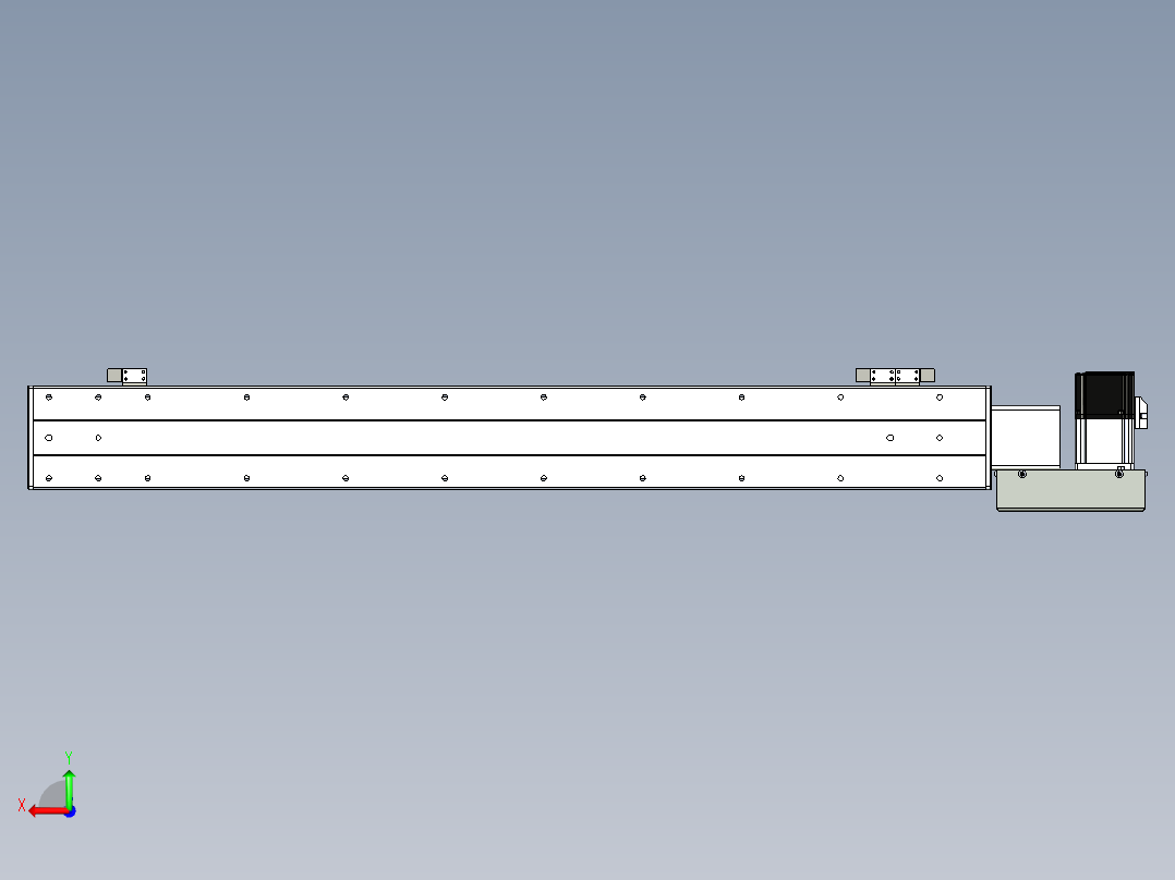同步带滑台-半封闭B10H-L45-S750-L-P40-D3后视图