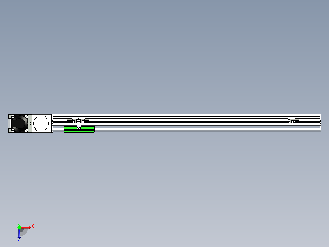 同步带滑台-半封闭B10H-L45-S750-L-P40-D3俯视图
