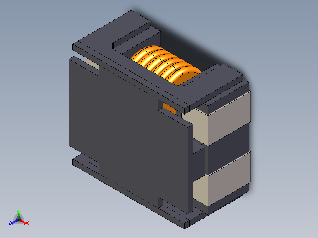 元器件3D封装ACM70V10正等轴测图