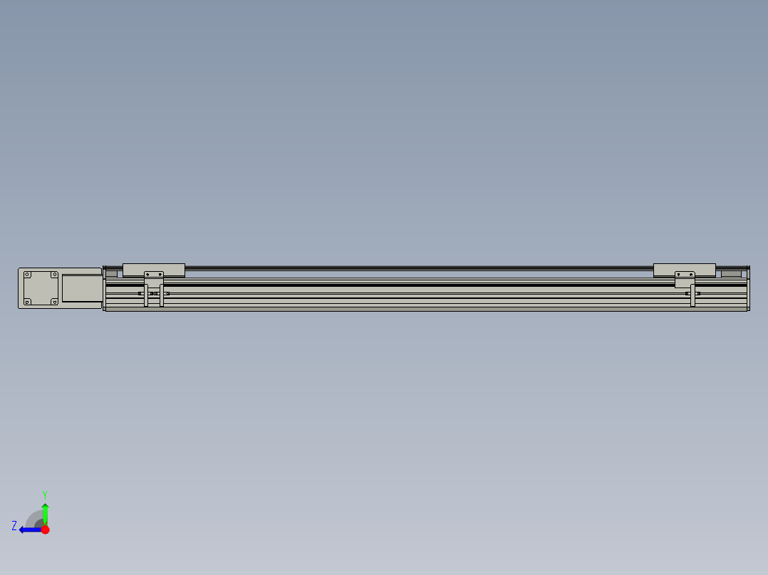 直线模组WG-LHB12-S900-BL设计图纸右视图