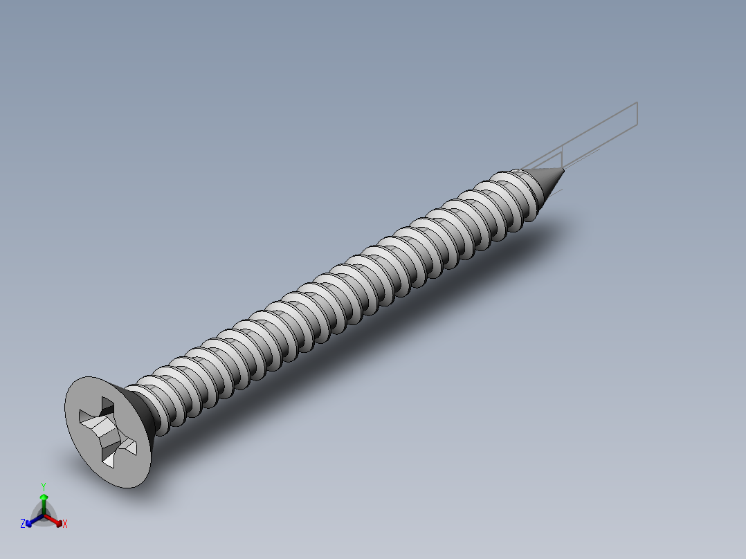 m3-13-to-40-沉头自攻螺丝-Screw M3 x 30 for Wood.SLDPRT