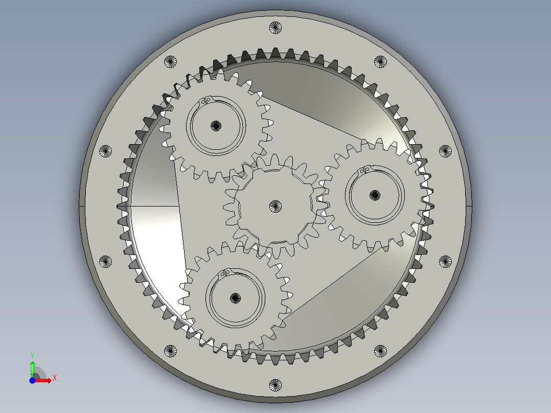 行星变速箱总成前视图