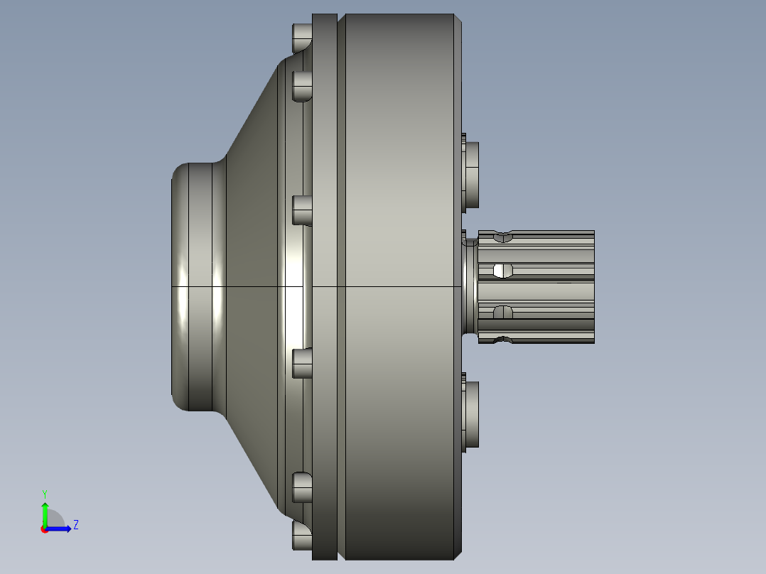 行星变速箱总成左视图