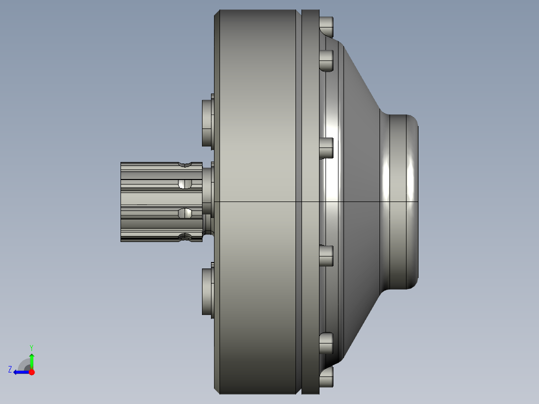 行星变速箱总成右视图