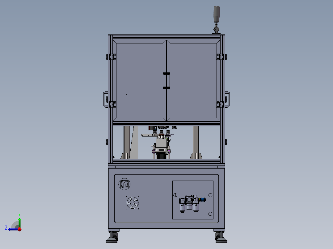胶垫组装（sw18可编辑+cad+bom）右视图