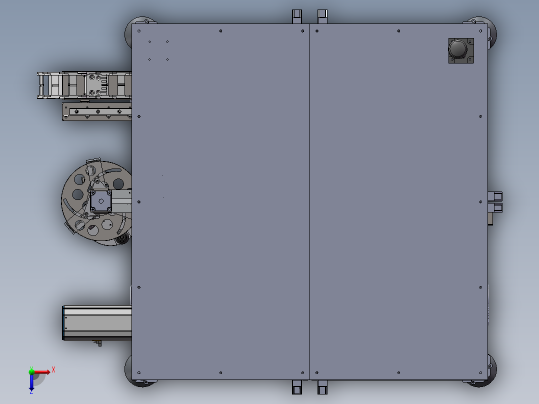 胶垫组装（sw18可编辑+cad+bom）俯视图