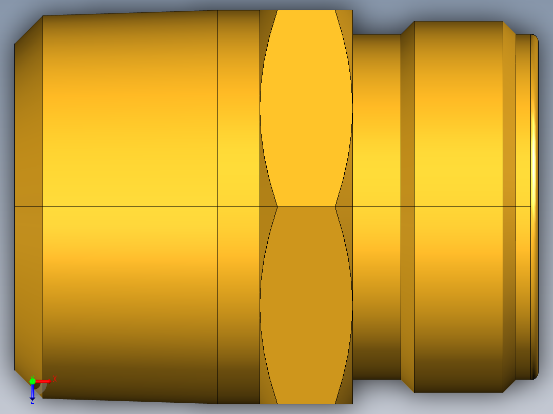 水管接头Male Hose to Male Pipe 71GH-12-12俯视图