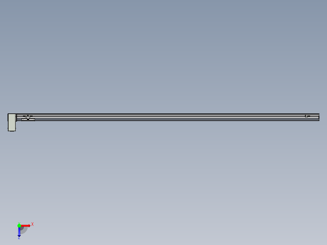 同步带滑台-半封闭B10H-L45-S2350-RU-P40-D3俯视图