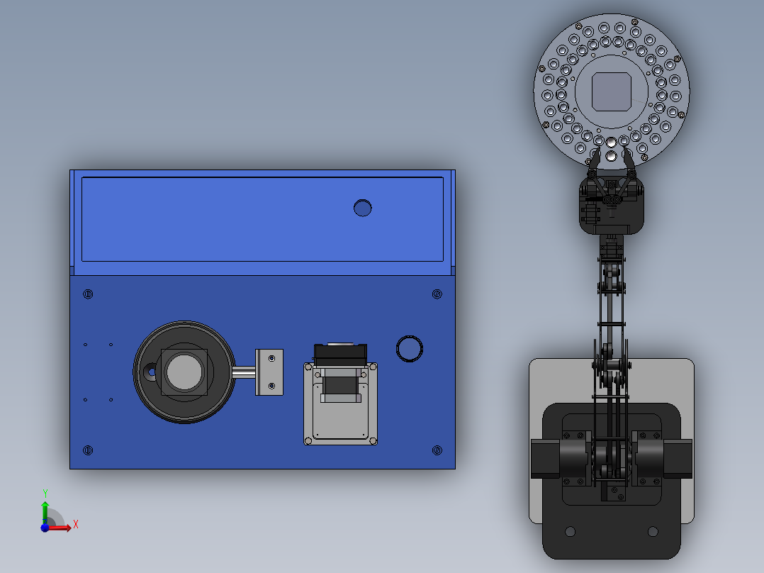 基于小型机械臂的铁谱分析自动取样装置===646002==500前视图