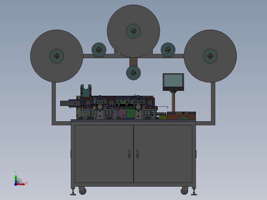 连接器插PIN折料机、非标自动机前视图