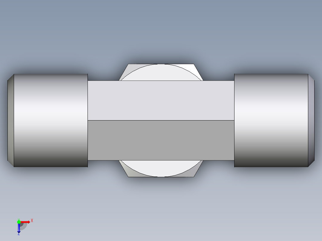 卡套式工业通用硬管接头EO_Swivel_nut_branch_tee_ET06SOMD71俯视图