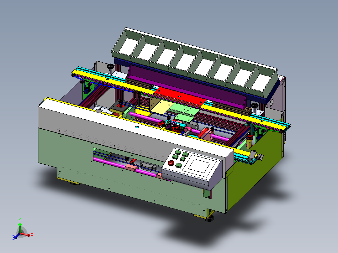19卧式电子元件半自动插件机