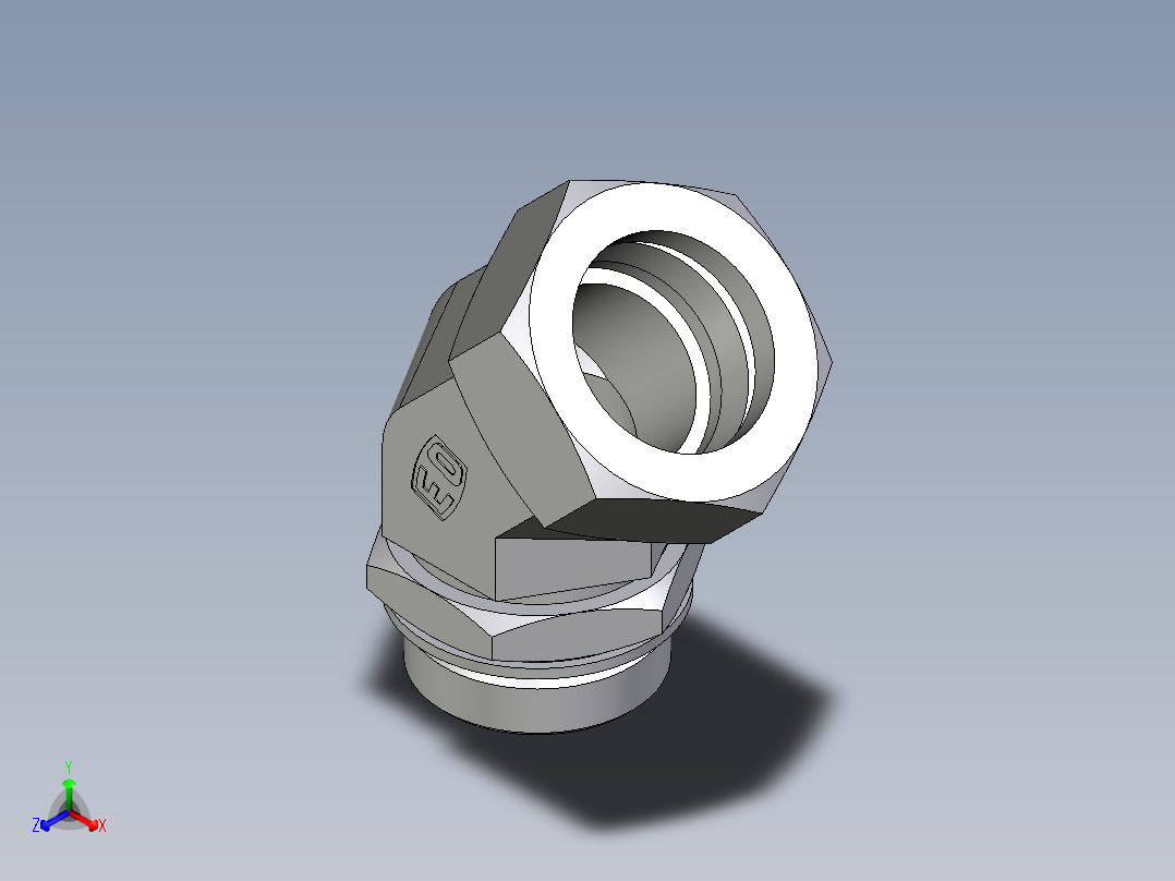 卡套式工业通用硬管接头EO_Adjustable_locknut_45_deg_elbow_VEE42LMCF