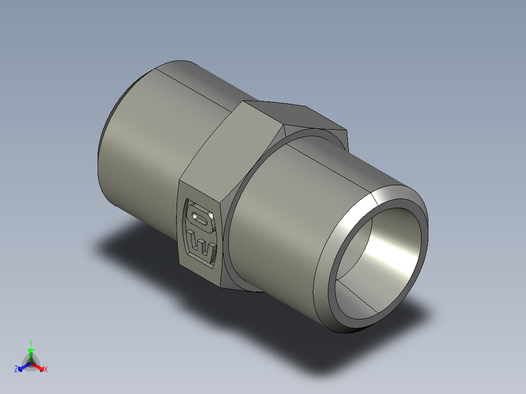 卡套式工业通用硬管接头EO Union G06LL71X正等轴测图