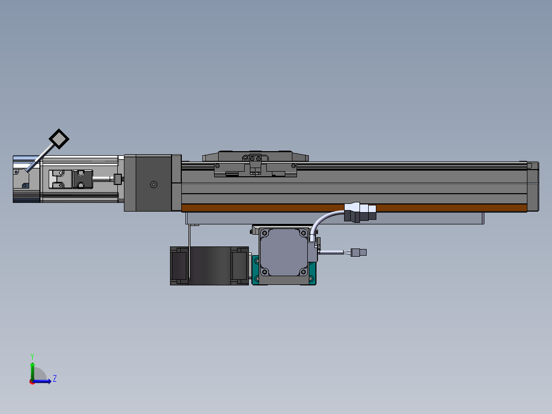 内嵌直交机械手XYG系列XYG330-F1左视图