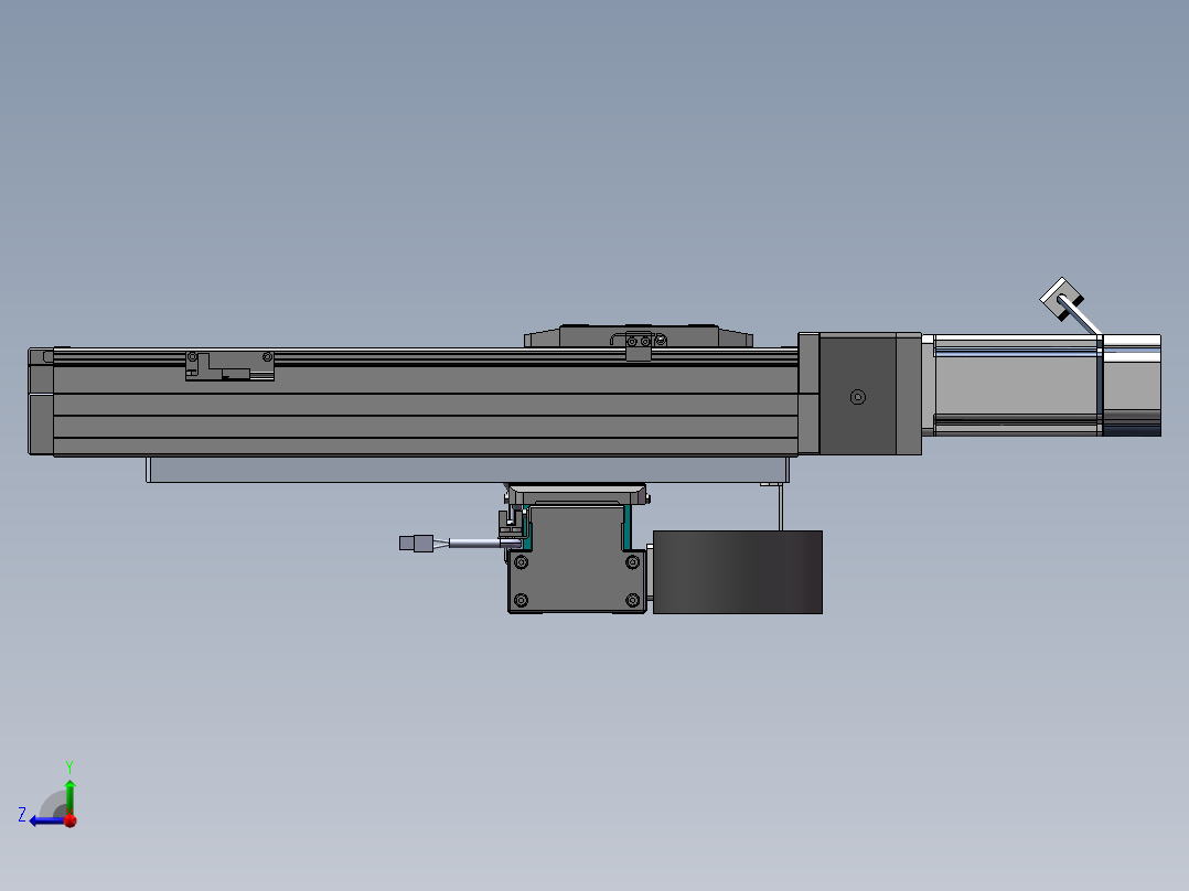 内嵌直交机械手XYG系列XYG330-F1右视图