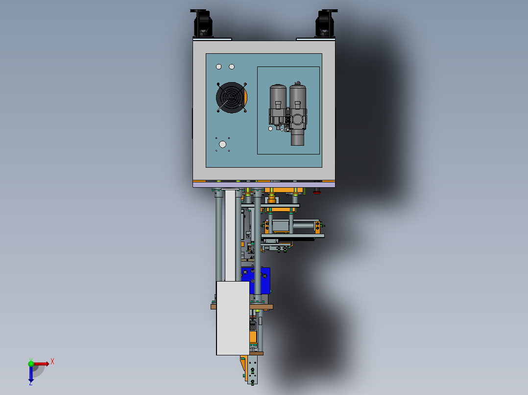 热熔机总装图俯视图