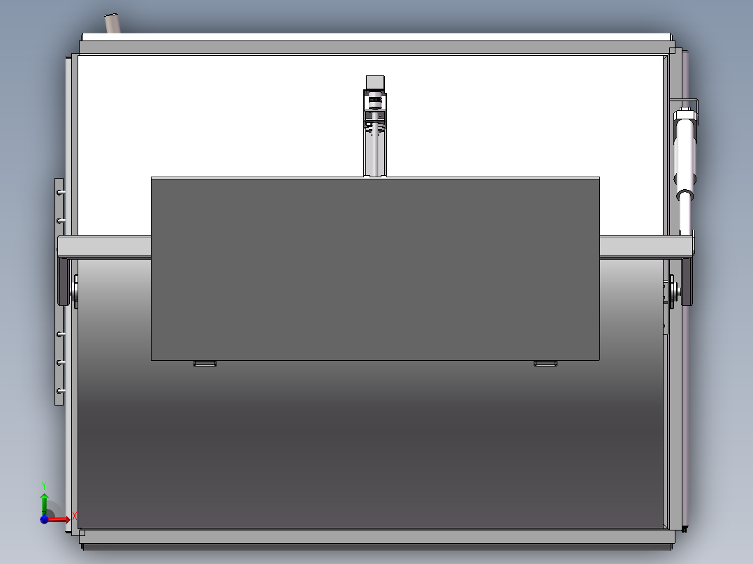 可升降货架大棚前视图