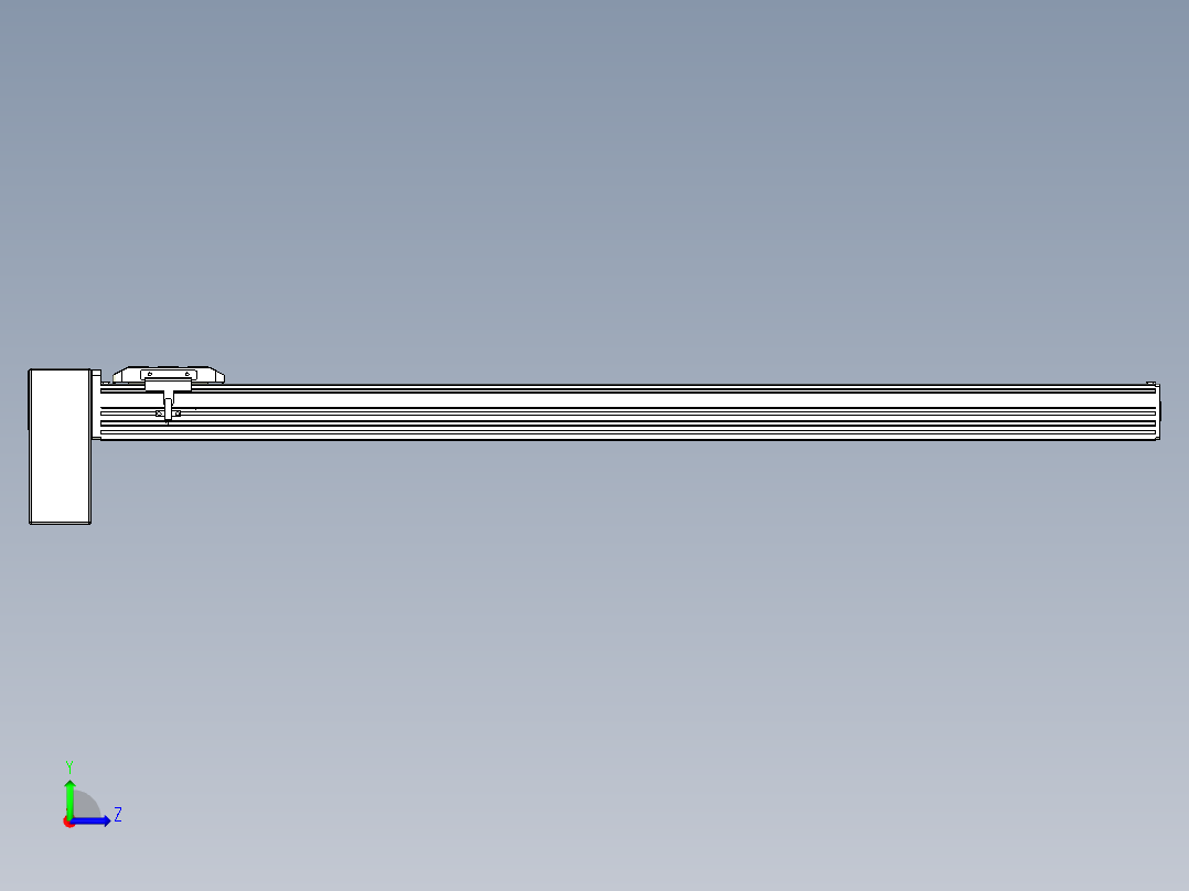 同步带全封闭直线模组TPA-HCB-85D-90-L950-RP-C-P20-N3左视图