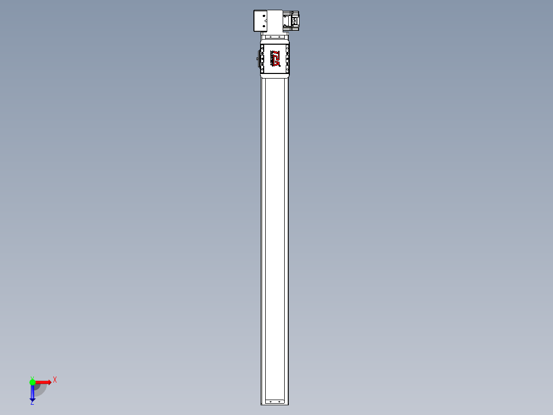 同步带全封闭直线模组TPA-HCB-85D-90-L950-RP-C-P20-N3俯视图