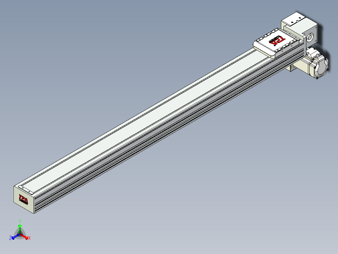 同步带全封闭直线模组TPA-HCB-85D-90-L950-RP-C-P20-N3正等轴测图