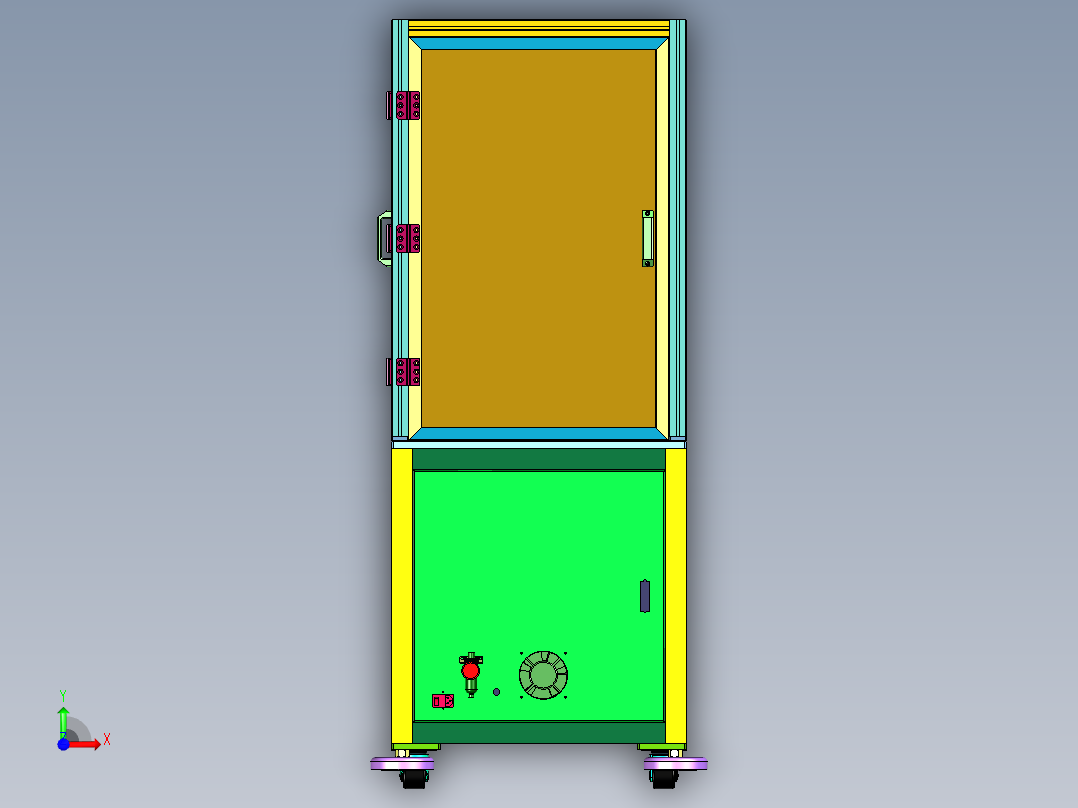 桌面型旋转式机器人点胶机前视图