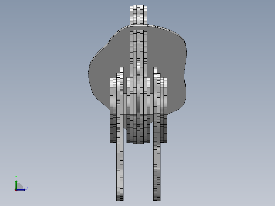 激光下料拼图狮子SOLIDWORKS 2014, STEP _ IGES左视图