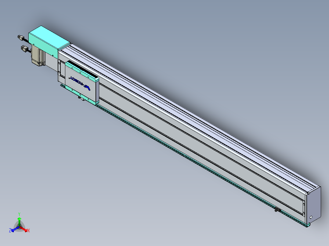 威洛博VBC同步带传动一无尘环境VBC14-L45-S1000-BR-ZP40-C3正等轴测图
