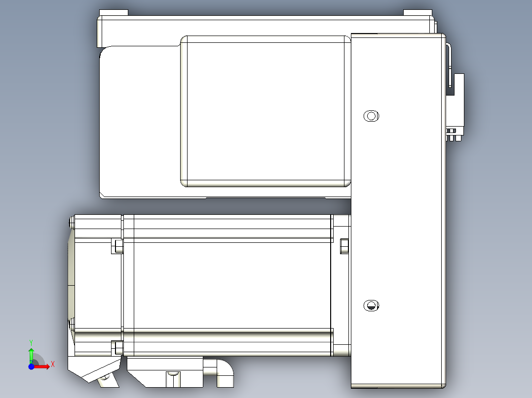 同步带全封闭直线模组TPA-HCB-14D-120-L1000-RP-C-P40-N3前视图