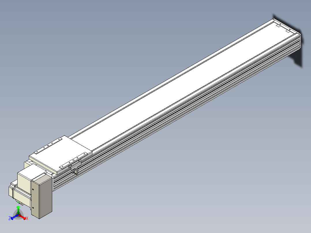 同步带全封闭直线模组TPA-HCB-14D-120-L1000-RP-C-P40-N3正等轴测图
