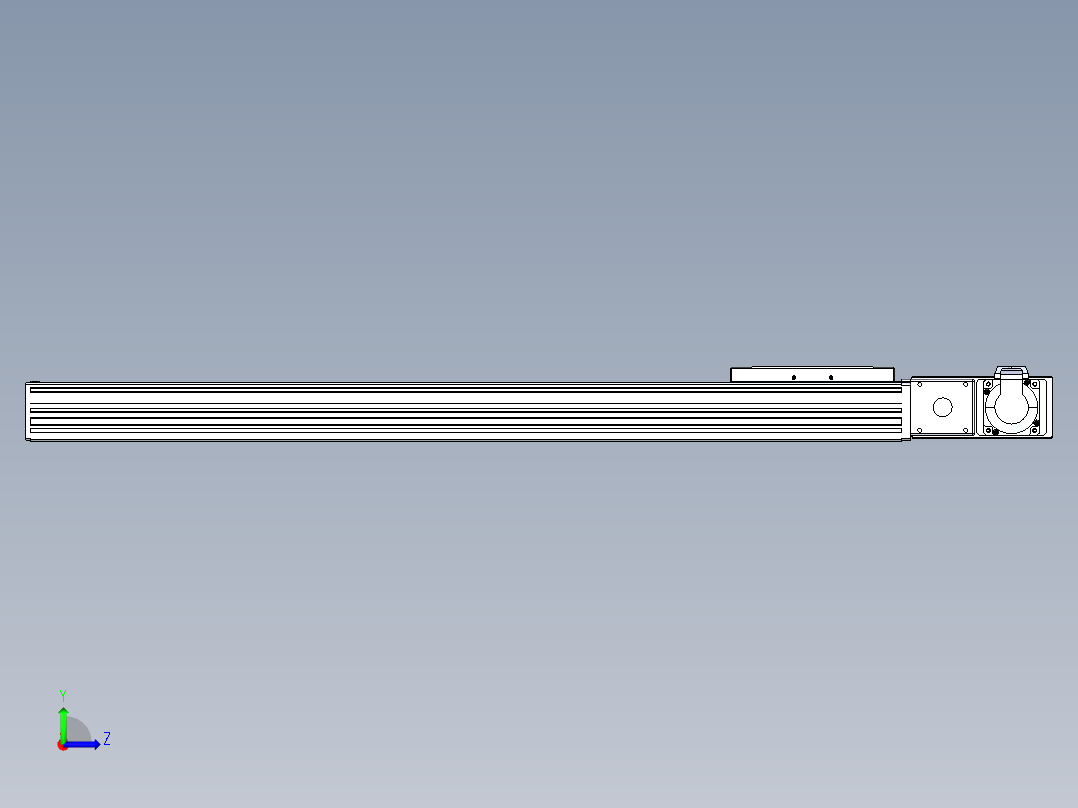 同步带全封闭直线模组TPA-HCB-120D-90-L700-MR-Y-P40-N3左视图