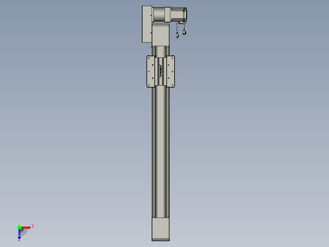 威洛博直线电机模组EB10-L224-S750-BL-ZP75-MS3-5K俯视图