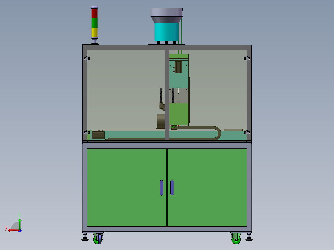 塑件热熔埋钉机后视图