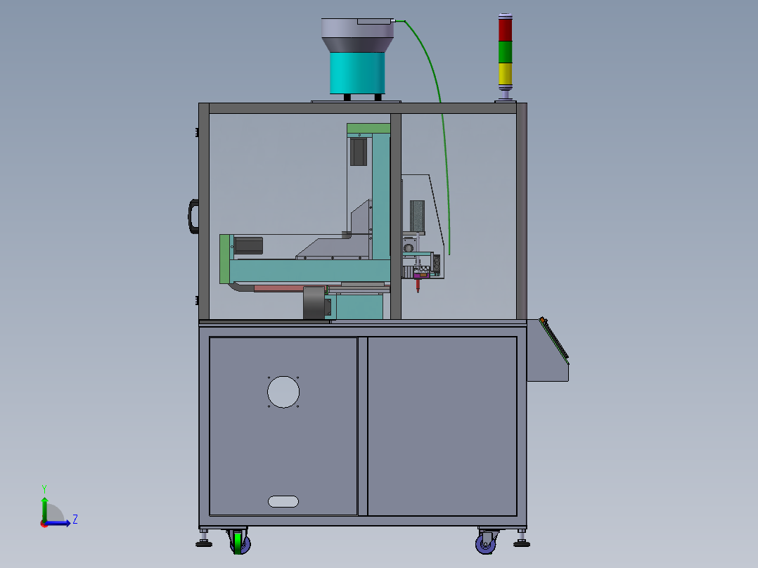 塑件热熔埋钉机左视图