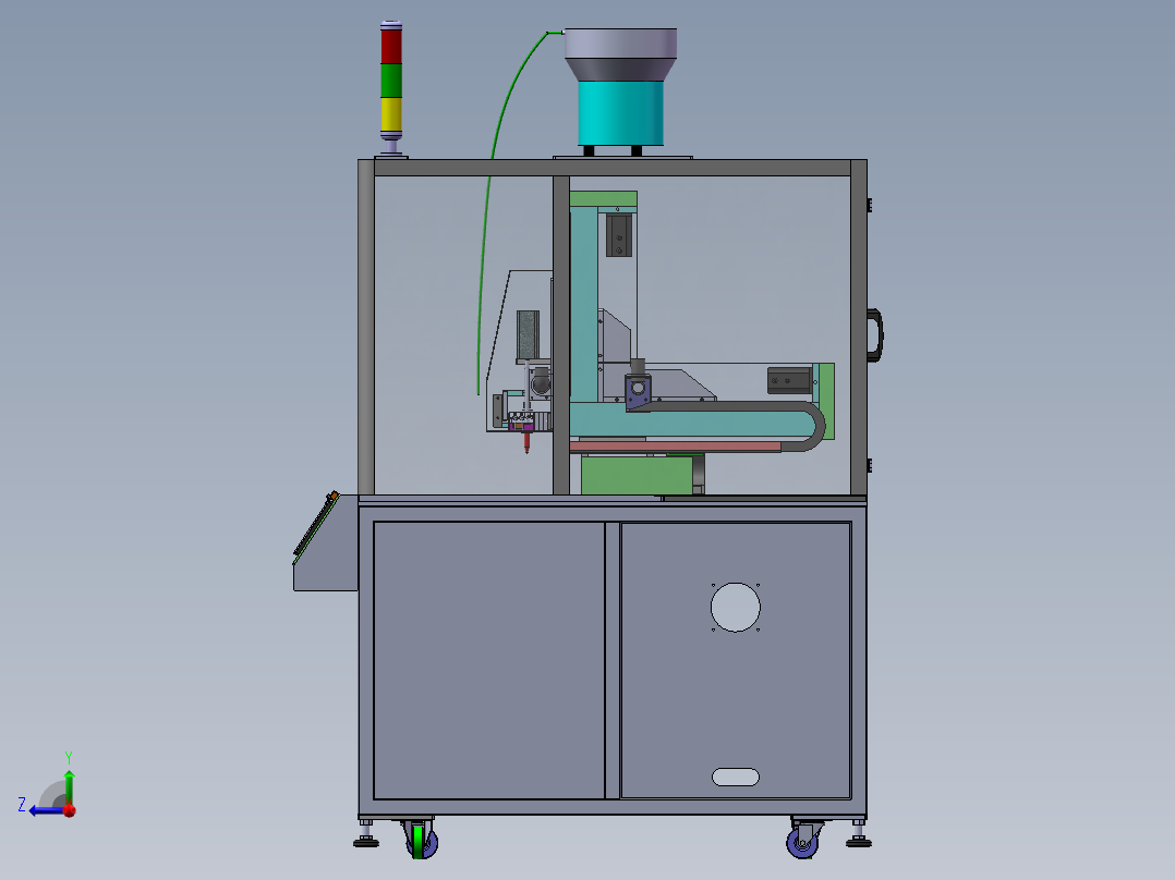 塑件热熔埋钉机右视图