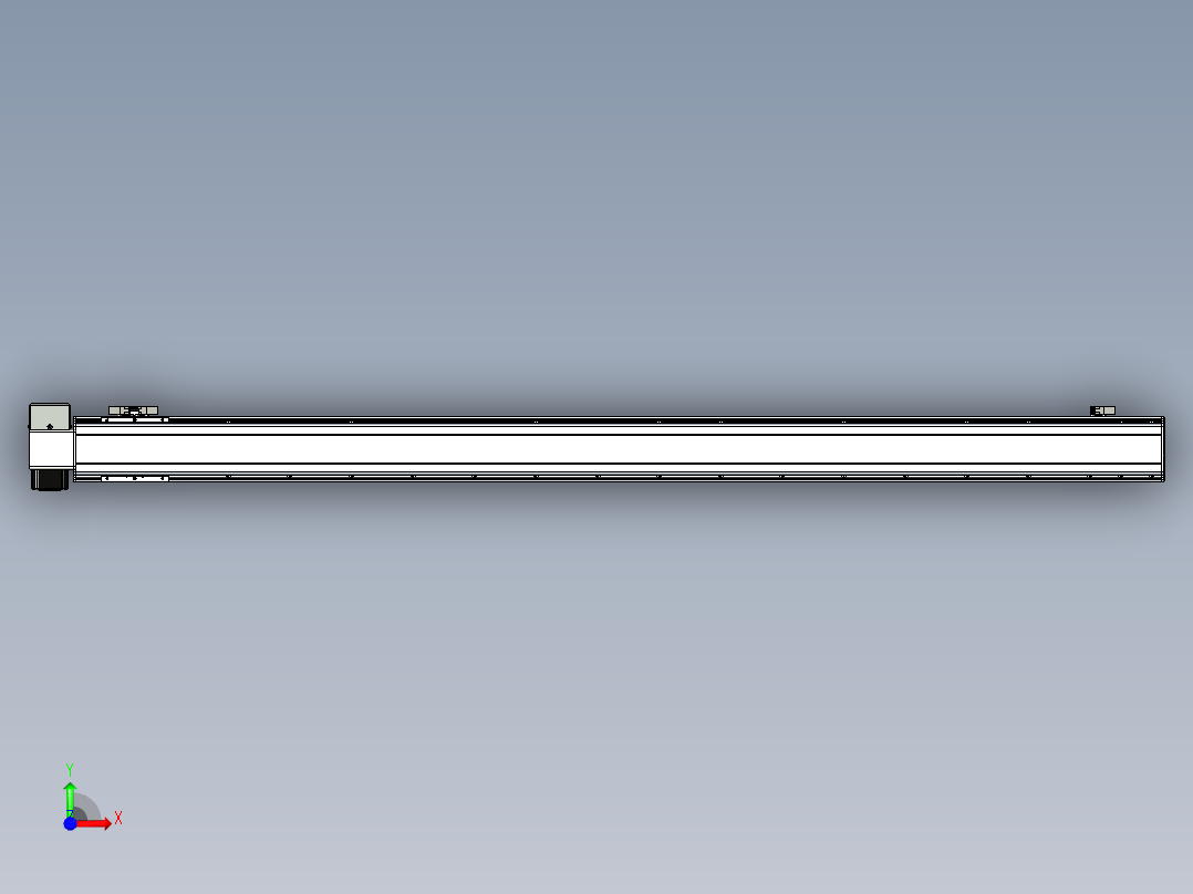 同步带滑台-半封闭B10H-L45-S1550-RD-P40-D3前视图