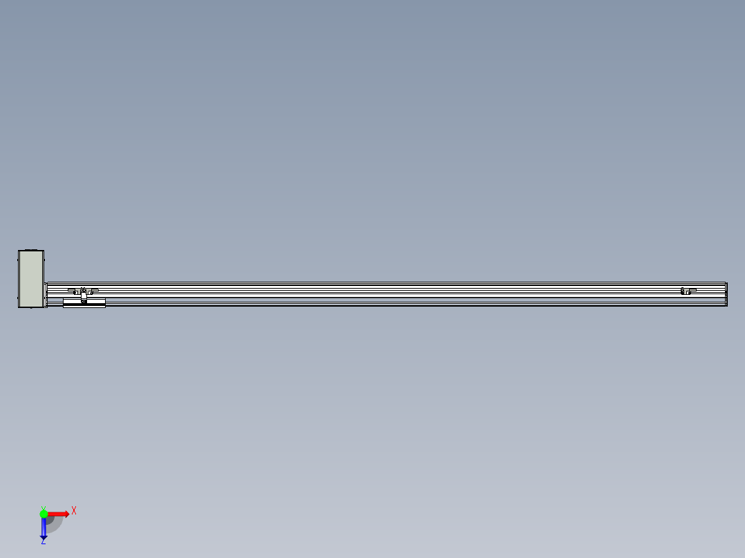 同步带滑台-半封闭B10H-L45-S1550-RD-P40-D3俯视图