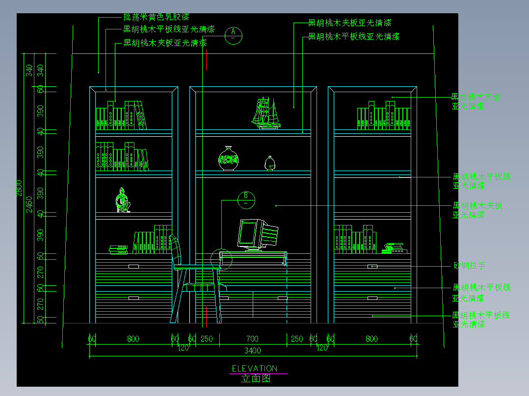 家装类CAD图块(六)-FH01050F