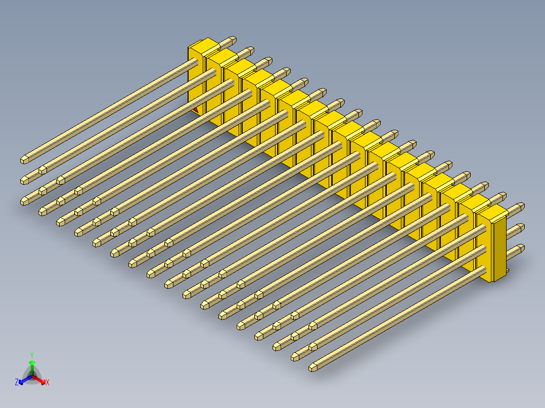彩色公头100mil（2.54mm）系列-DS1021_yellow_3x17p_100mil_Type43_rev1.0